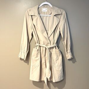 3/$25 zara girls Beige Trench Coat rain coat fall autumn school timeless style